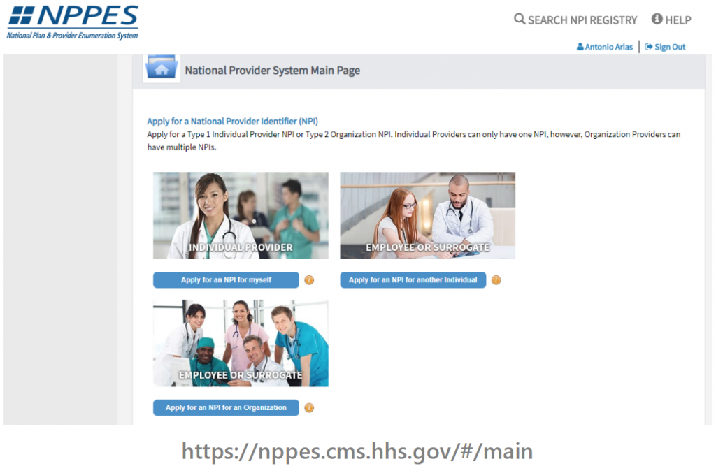 National Plan & Provider Enumeration System